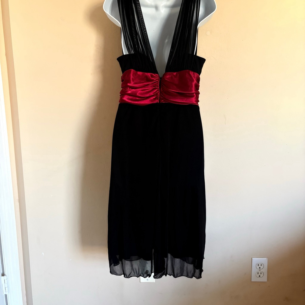 Y2K Connected Apparel Black‎ and Red Sleeveless Dress Size 10 - Picture 12 of 14